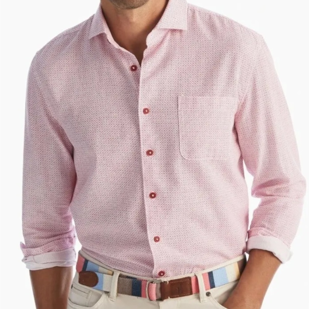 Johnnie-O EUC Dorsey Button Up Shirt Pattern Long Sleeves Pocket